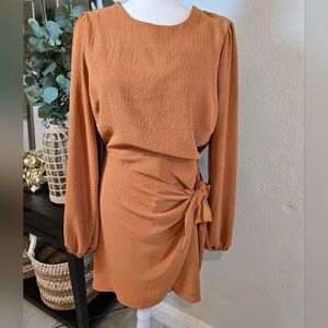 Floret Studios Long Sleeve Wrap Dress